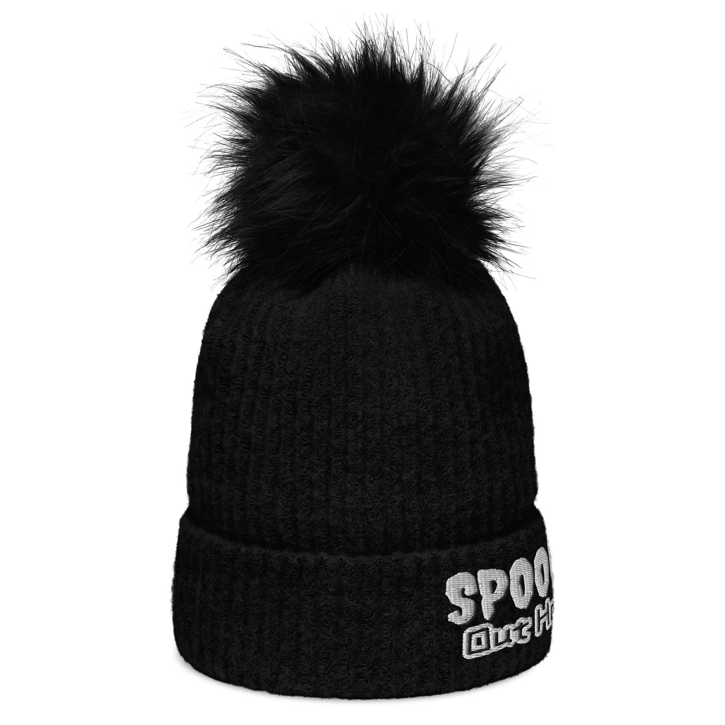 SPOOKY Columbia pom-pom beanie