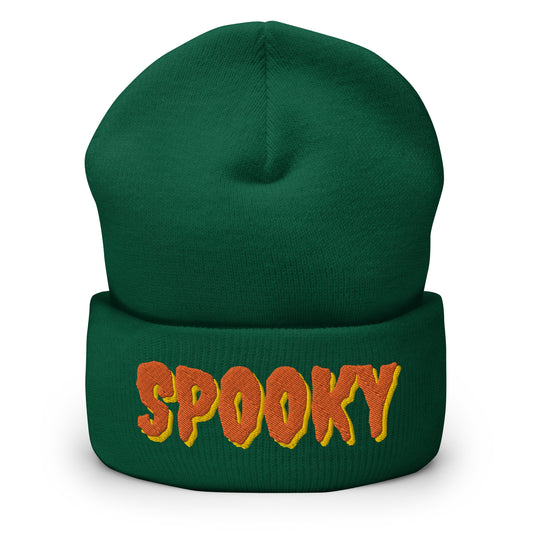 Spooky Green Cuffed Beanie